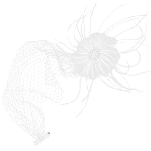 Fascinator-hårklämma för bröllopsdekoration 1 st hårprydnad (Peng)