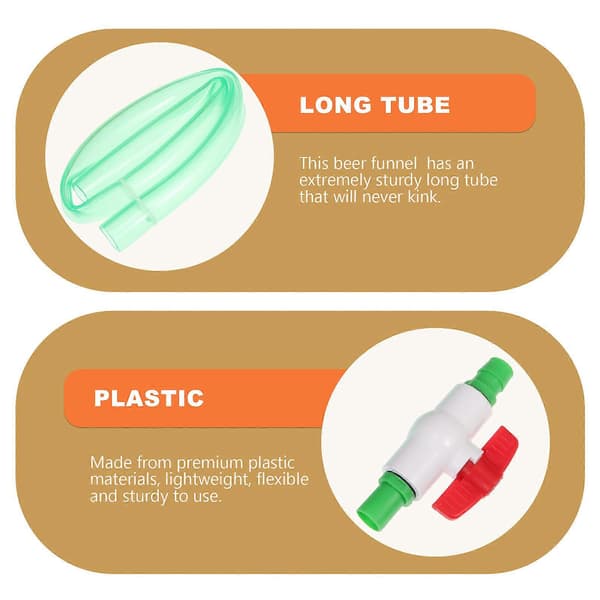Øl-tragt rør plast øl-tragt til drikkeleje 1 sæt (Peng)