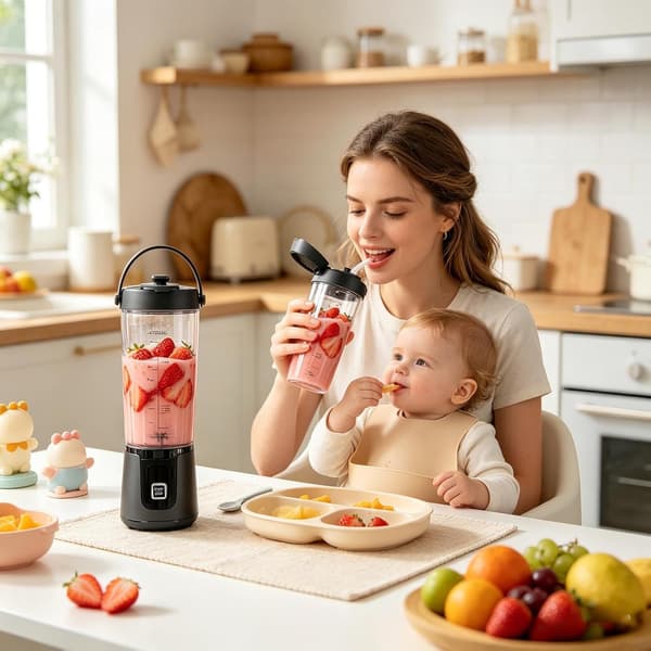 Uppladdningsbar USB-mixer med LED-indikator, 500 ml kapacitet (Pe)