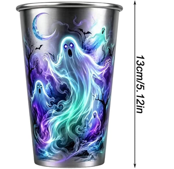 Halloween Termosensorisk Kop Spøgelsesdesign Skifter Farve Opvarmet (Pe)