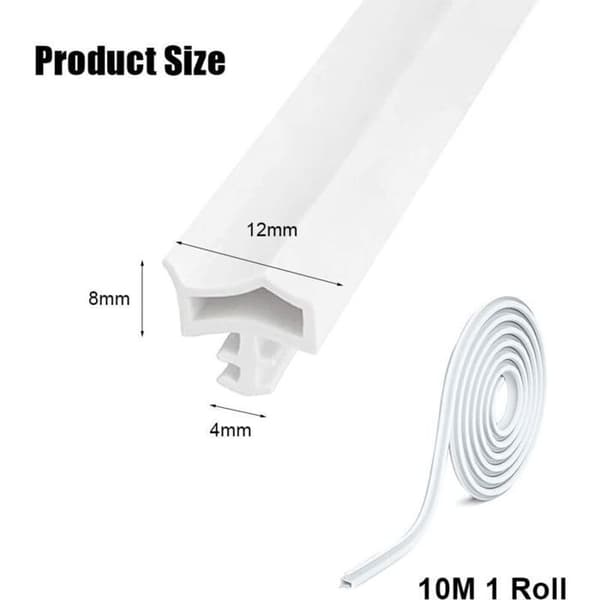 Gummidörrtätning - Längd 10m - Spårbredd 4mm - Spårdjup 7mm ENEAOCT (Pe)