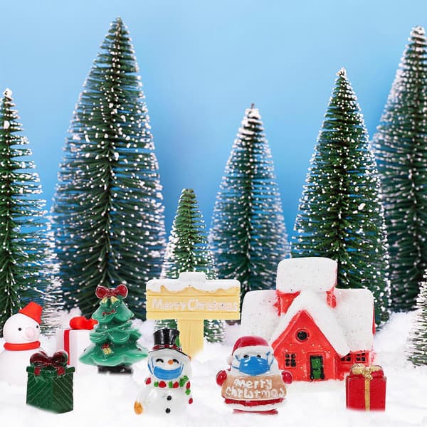 Tomte-miniatyrer i harts för juldekoration 4-pack (Peng)