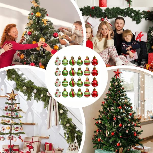 Julgranskulor Set 24 Okrossbara 3cm (Pe)