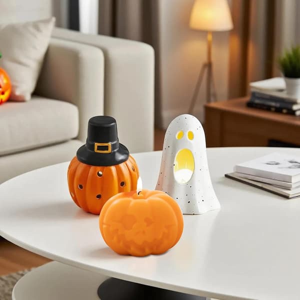 Varma och säkra Halloweenljus för heminredning (Pe)