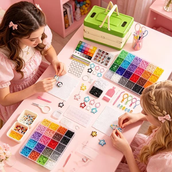 Gör-det-själv-kit för smälta glaspärlor, 200 delar, olika färger (Pe)