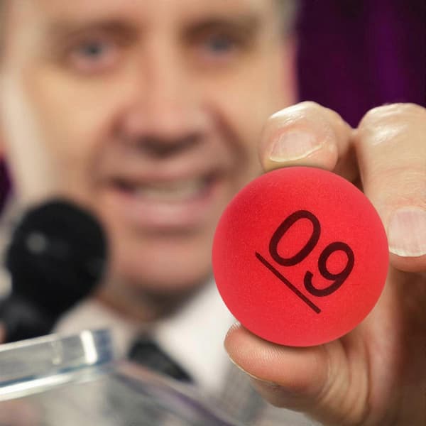 Nummererede bolde kompatible med selskabsspil 10 stk. lodtrækningssæt (Peng)