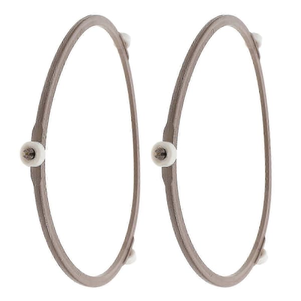 Roterande ringar och stöd för mikrovågsugn kompatibla med Panasonic, 2-pack (Peng) White 18.90X18.90X1.50CM