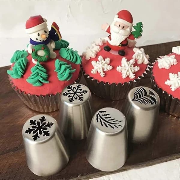 1 st julblomma spritsmunstycke, ryska tyllar, tårtdekoration (Peng)