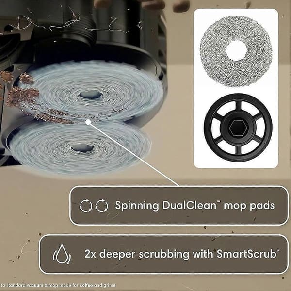 Udskiftningsmoppepude og holder til IRobot Roomba 415X/Plus 415 Combo, Plus 576 Combo/Plus 516 Combo/Plus 515 Combo (Peng)