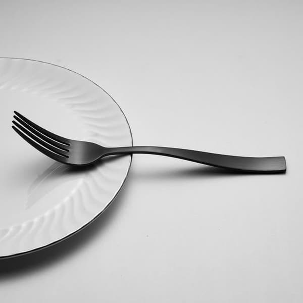 Bestickset - ARTHUR MARTIN - AM5136 - 24 delar - Rostfritt stål - Svart finish (Pe)