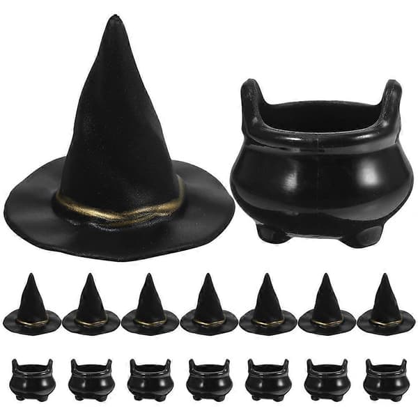 Halloween-minikittel med häxhattar för festbruk 10-pack (Peng)