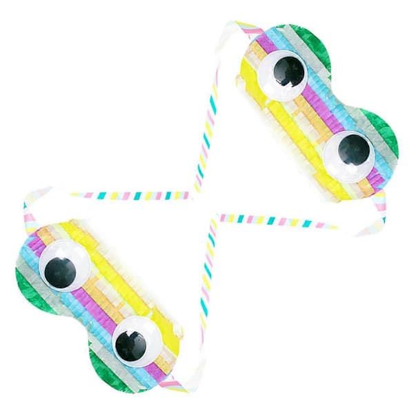Pinata-bind for øjnene papirmasker til festspil 2 stk. til børn (Peng)