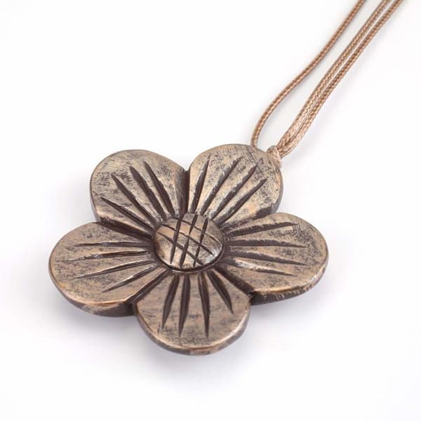 Magnetiska gardinomtag - ZHANDD - Set om 4 - Vintage blommönster - 40 cm - Kaffe (Pe)