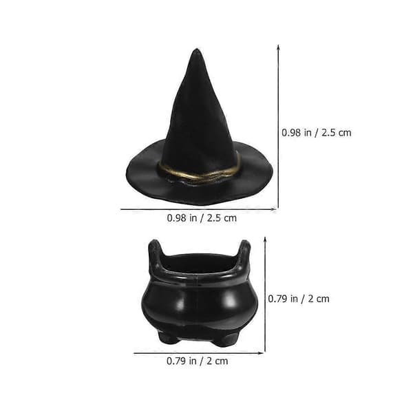 Halloween-minikittel med häxhattar för festbruk 10-pack (Peng)