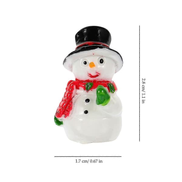 50 stk. Mini snemandsfigurer i harpiks til julepynt (Peng) Multi 2.8X1.7X1.7CM