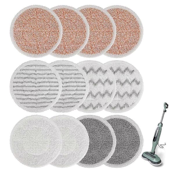 12-pack ångmoppdynor, utbytesrengöringsdynor i fiber, kompatibla med Shark S7001-serien ångmopp (Peng)