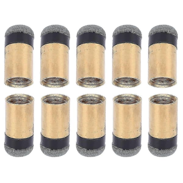 10 mm skruvbara köspetsar kompatibla med biljard, 10 st koppar PU-läder (Peng)