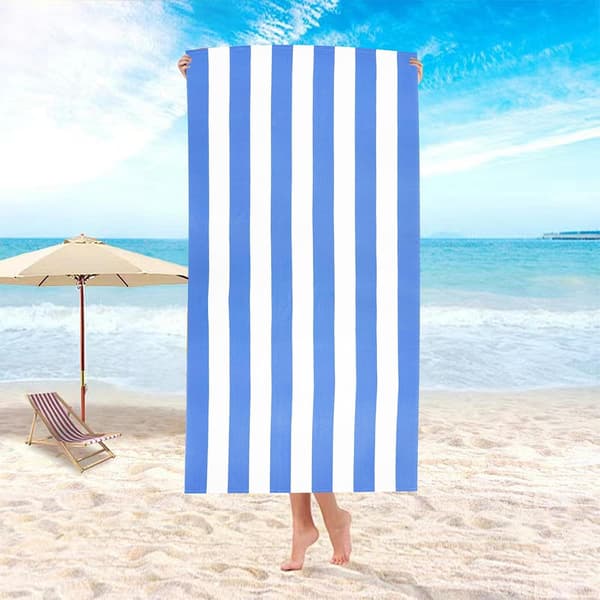 Mjuk extra stor absorberande sandresistent strandhandduk poolskydd (Pe)