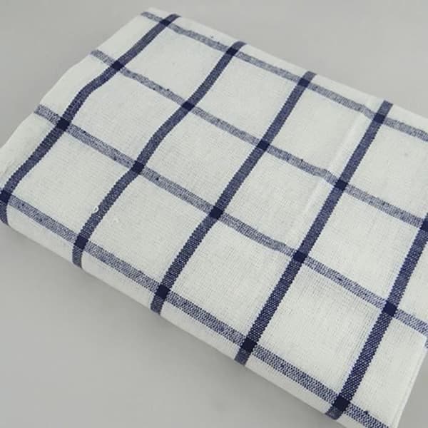 Bordsservetter - PZCC - 3 stycken - 100 % bomull - Snabbtorkande - 40x60 cm - Blå och vit (Peng)