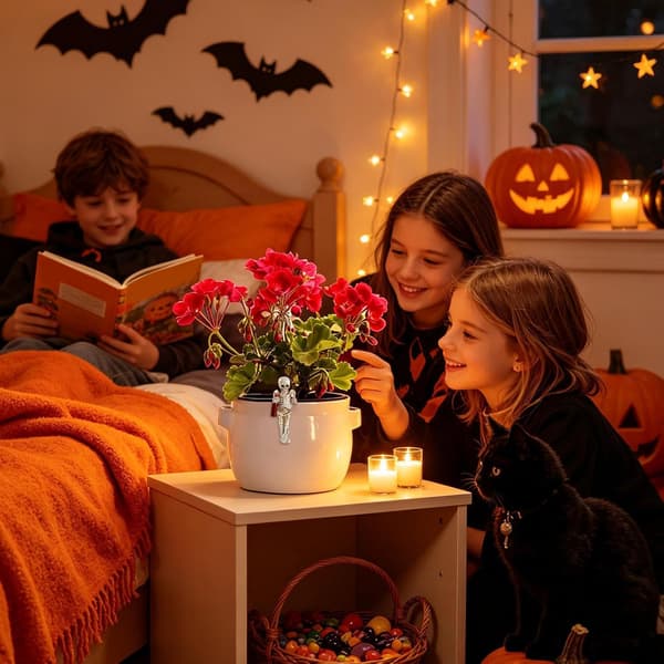 Väderbeständig skelettstaty för Halloween-dekoration (Pe)