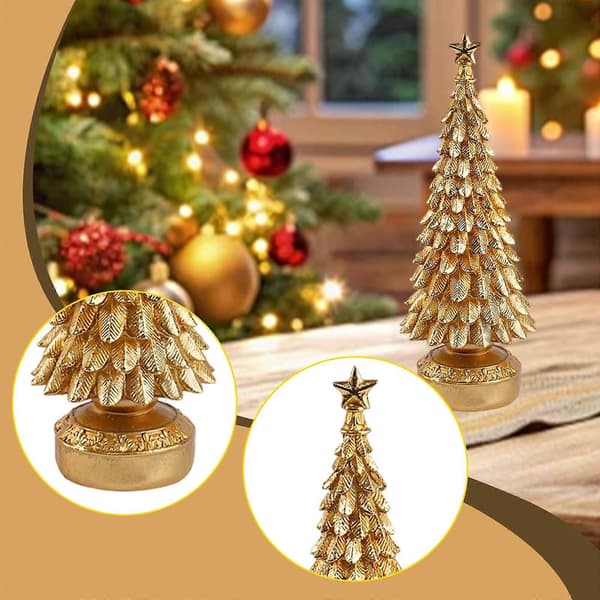 Julgransfigur Julbordsdekoration Inflyttningspresent Jul (Peng) Gold
