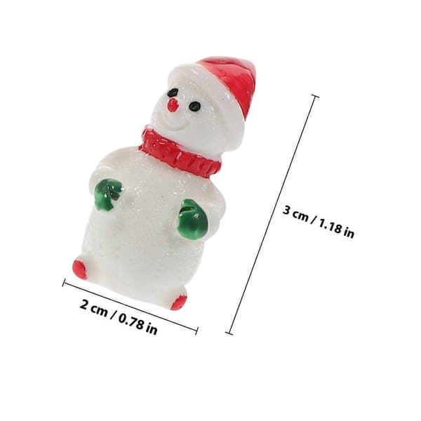 Snögubbe-figur i harts miniatyr snögubbe heminredning 8-pack (Peng)