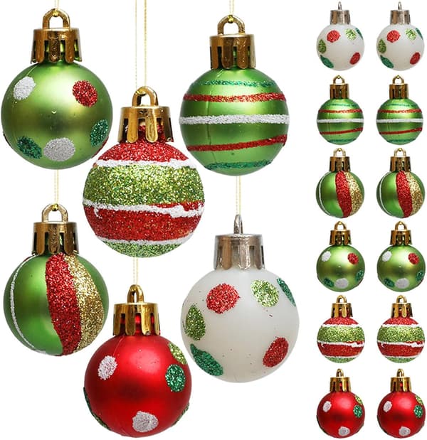 Julgranskulor Set 24 Okrossbara 3cm (Pe)
