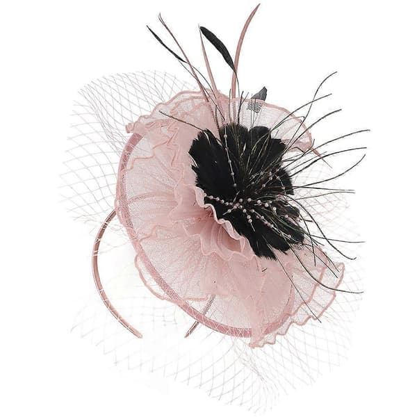 Bröllops-fascinator hatt hårklämma för kvinnor dekoration (Peng)