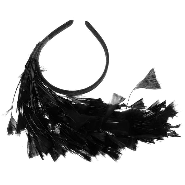 Dekorativt karneval-diadem med fjäderimitation (Peng)