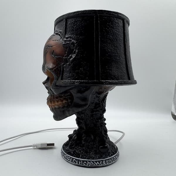 Gotisk Halloween-dödskallelampa USB-driven 20x12x12cm (Pe)