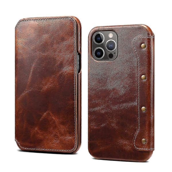 2025 Plånboksfodral i äkta läder med kortfack för Huawei Mate20 Brun Pc1250 (Peng)
