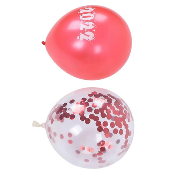 40 stk. 12 tommer 2022 Røde & Røde Konfetti Latex Festballoner Sæt (Peng)