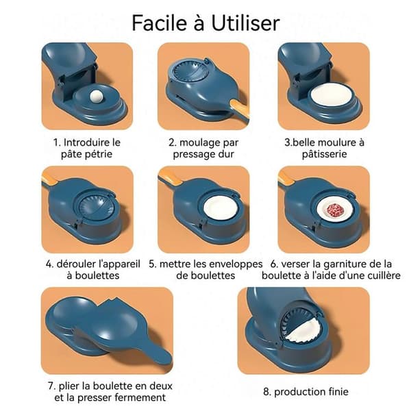 Ravioli-form - Lazozo - 20x9x5,5 cm - Multifunktionell två-i-ett - Enkel manuell hantering - Snabb pressning och formning