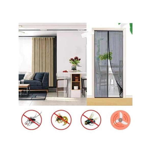 Myggenet - Uspecificeret - 80x210CM - Magnetisk installation - Hvid - Moderne design (Pe)