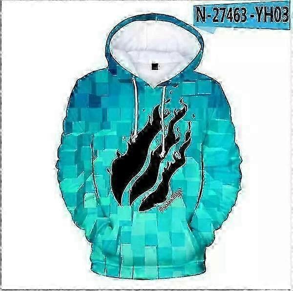Barn Prestonplayz Flame Pojkar Flickor Hoodies Tröja Pullover Topp Julklappar (PE)