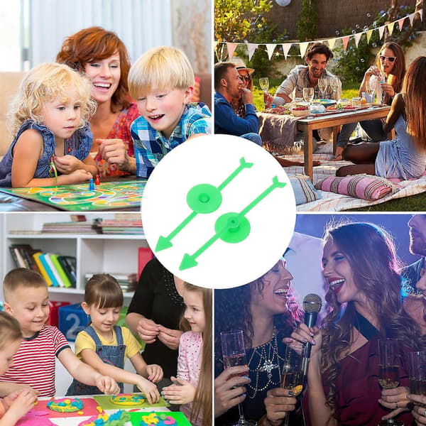 Plastik pil-spinnere spilpile til festbrug 10 stk. spilleplade-rekvisitter (Peng)
