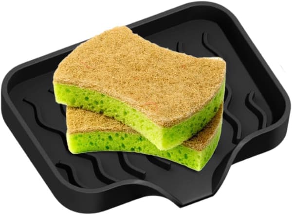 Tvålkopp i silikon med pip för dusch och svamphållare (Pe)
