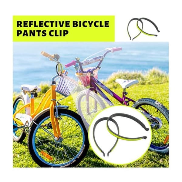 Cykelbukseclips - Reflekterende - Letvægts - Nattesikkerhed - Multifunktionel - 4 stk. (Pe)