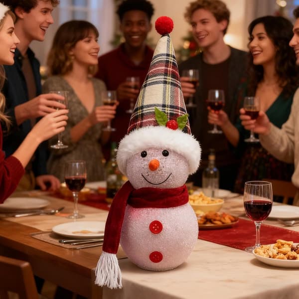 Lysande Snögubbedekorationer för Jul inomhus (Pe)