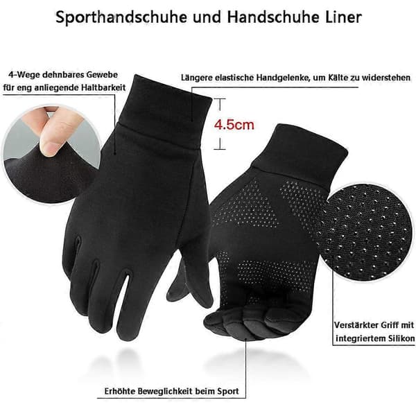 Silicone-Grip Thermal -juoksuhanskat (Peng)