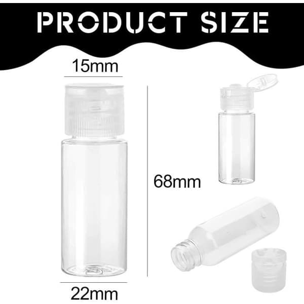 10 tomma reseflaskor, 15 ml plastresebehållare för schampo och balsam (Pe)