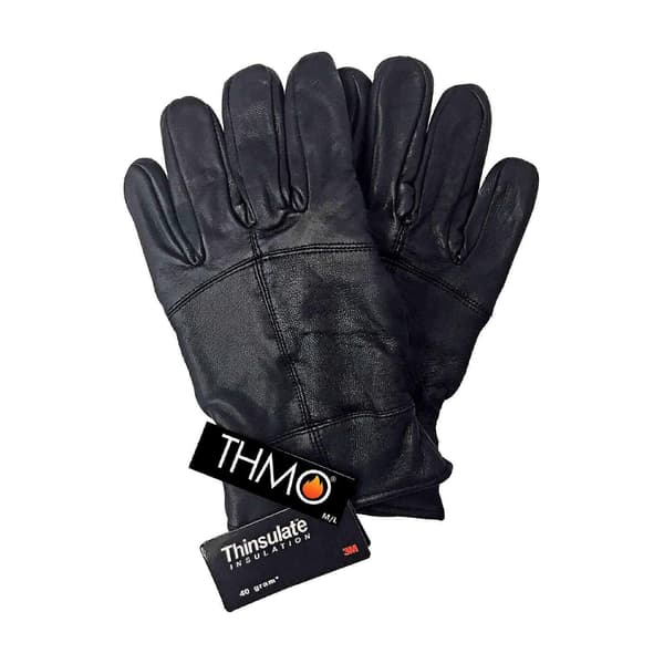 - Miesten tuulenpitävät Thinsulate-nahkahanskat (Peng) Black M/L