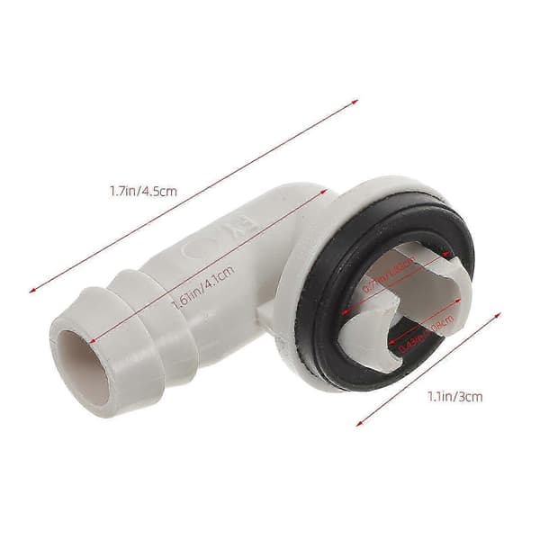 3 st AC-dräneringsslangskoppling Splitenhet vinkeladapter 40 mm fönster-AC-enhet koppling kompatibel med Midea 15 mm (Peng)