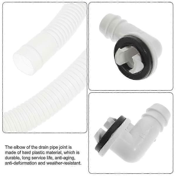 Dräneringsslangsats för luftkonditionering, flexibelt PVC-gummi, läckagesäker tätning, för split-AC, 1 set (Peng)
