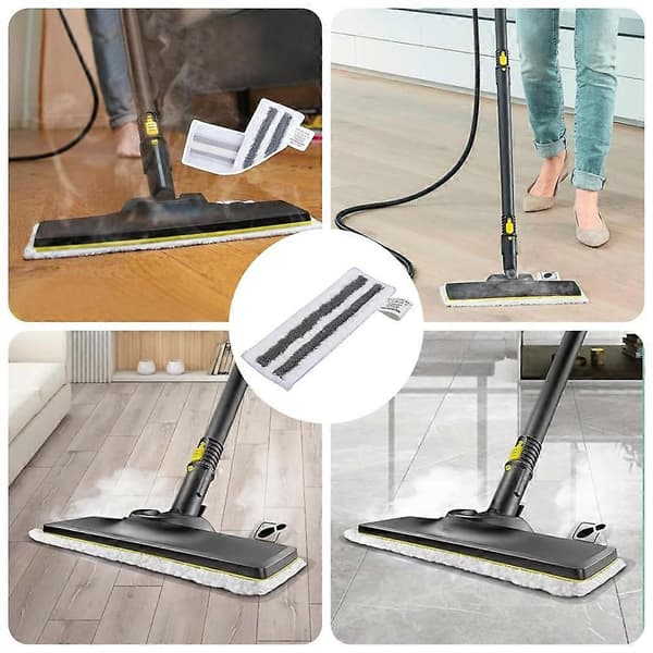Ångtvättstillbehör ersättningsdukar för Karcher Easyfix SC1 SC2 SC3 SC4 SC5, Mikrofiberöverdrag set (Peng) White