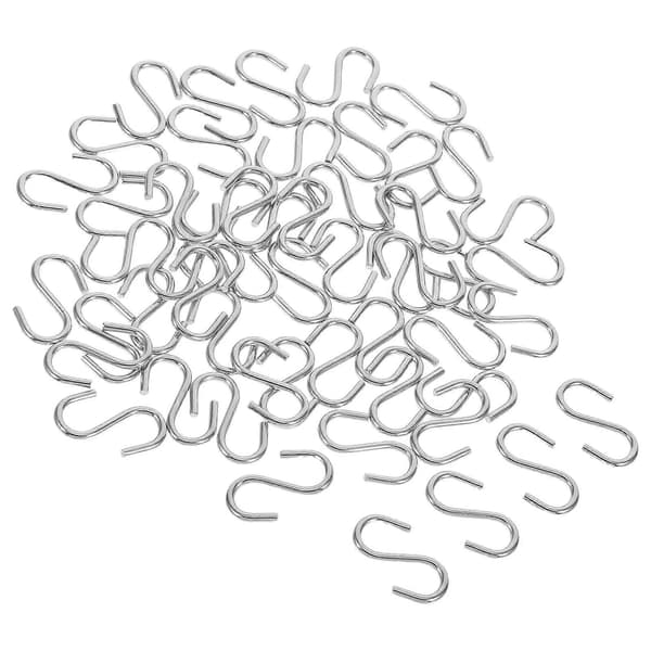 Askartelukoukut pienet S-koukut valojen ripustamiseen DIY-askartelukoukut jouluksi 50 kpl (Peng) Silver 2.50X2.00X0.20CM