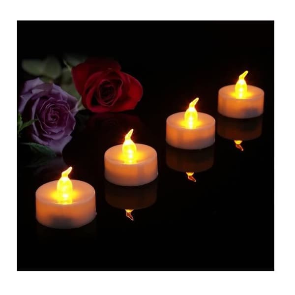 LED värmeljus - Ej specificerat - 24-pack - Flimrande låga - Varmgul - Säker och långvarig (Pe)