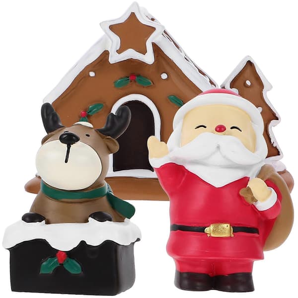Julminiatyrfigurer i harts för dekoration, 3-delars set (Peng)