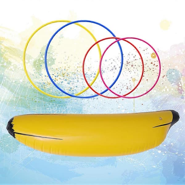 Ilmatäytteinen banaaninheittopeli, 5 kpl paksu PVC-setti (Peng)