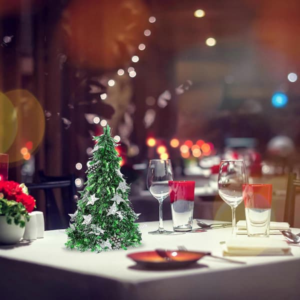 Plastjulgran mini juldekorationsträd för dekoration 2 st (Peng)